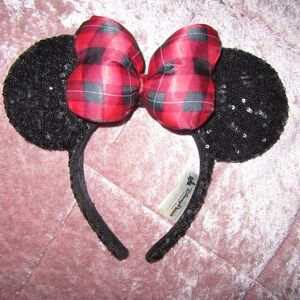 Plaid Bow Sequin Ears Headband